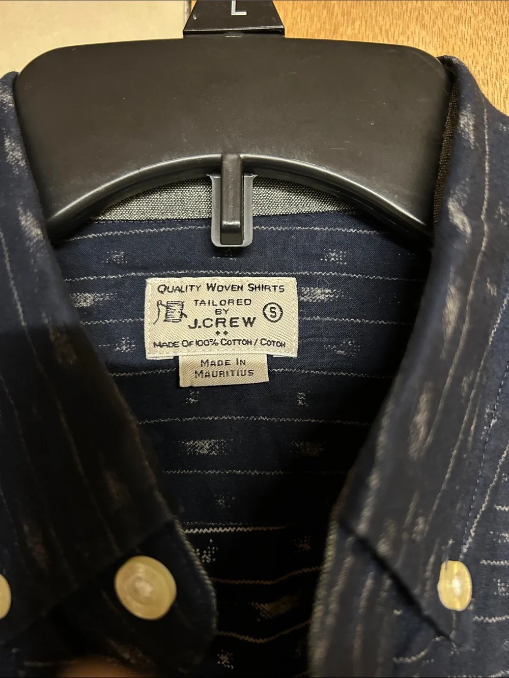 J Crew  Navy Button-Down Long Sleeve Shirt size S